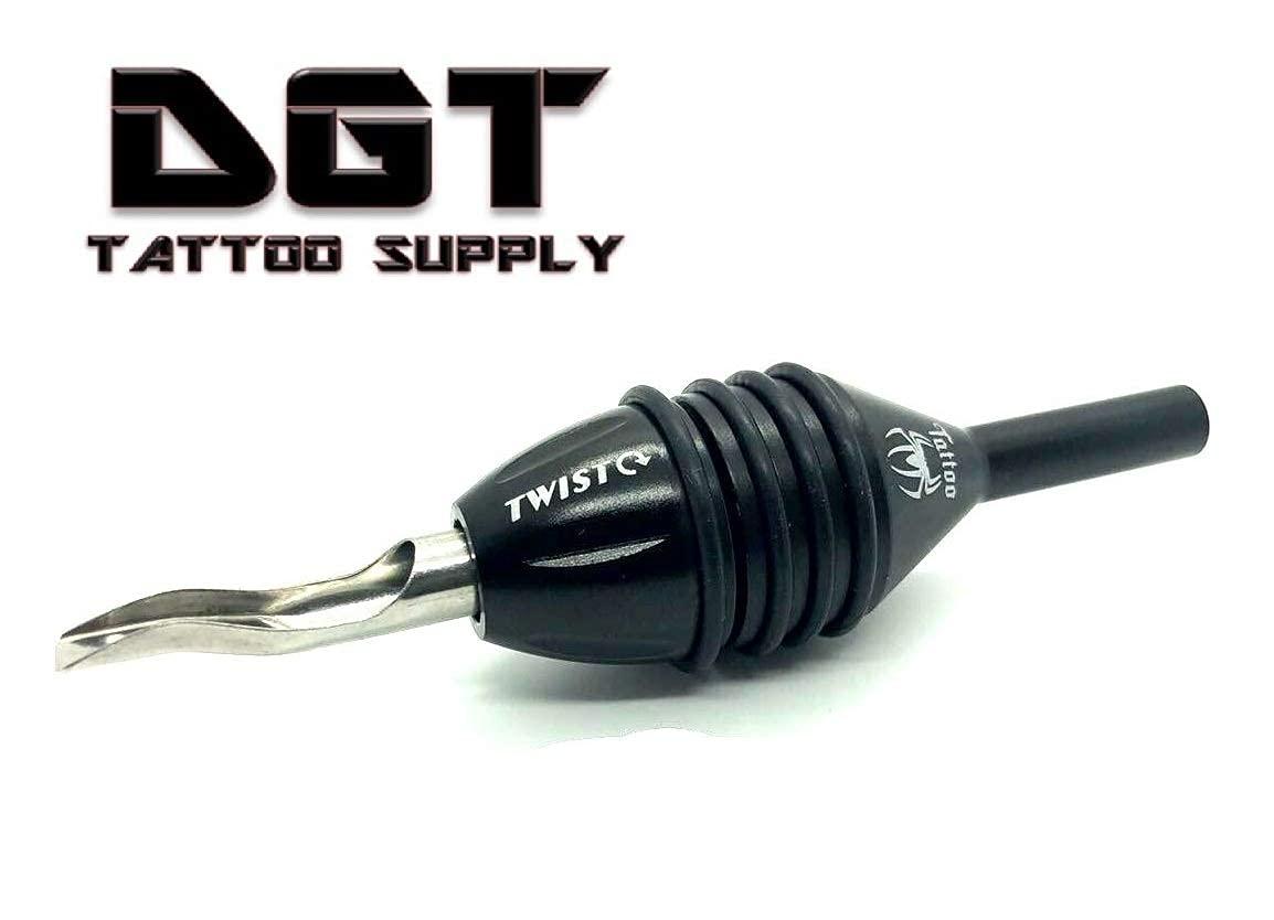 DGT Tattoo Supply Spider Self Locking Tattoo Grip 1 inch (Black)