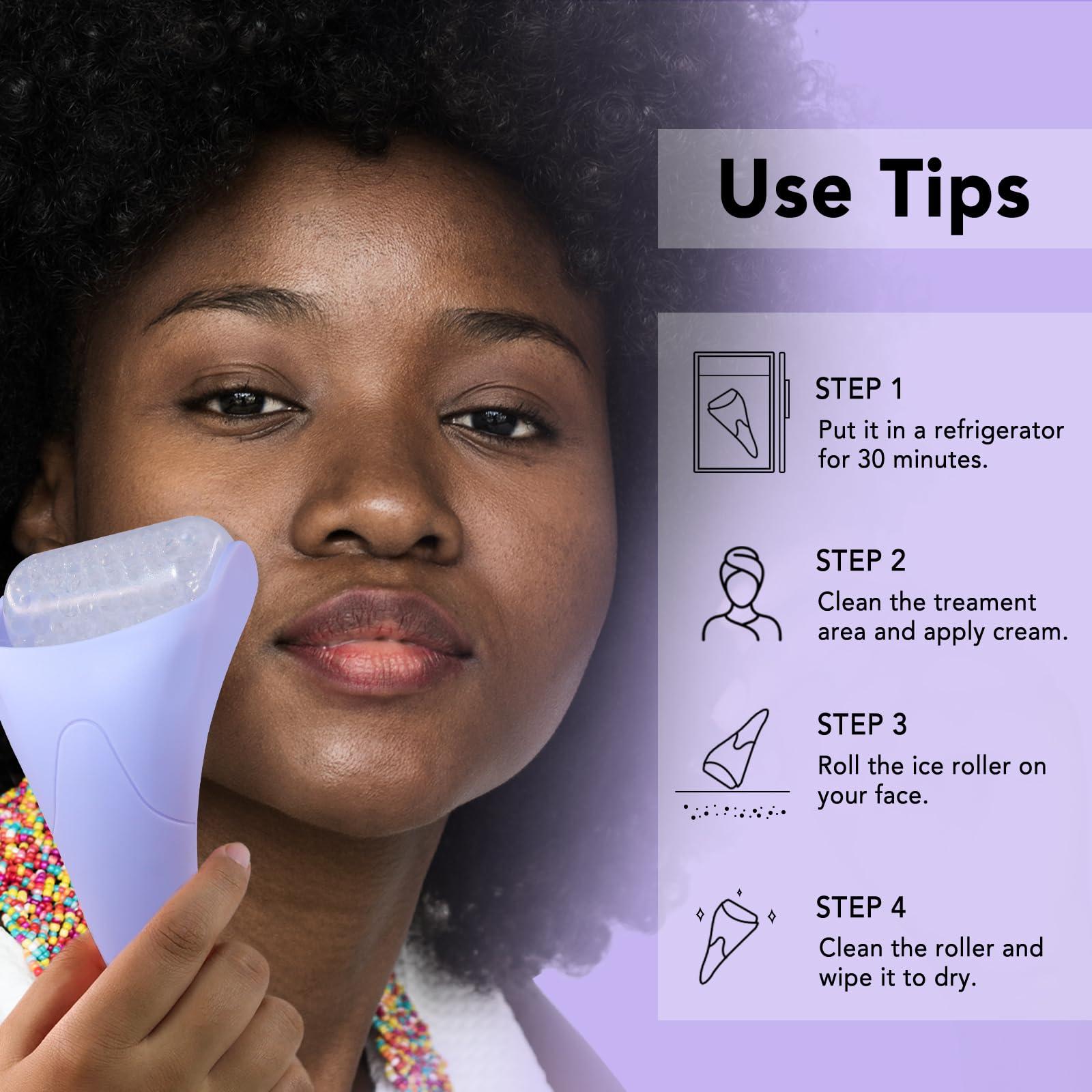 huefull huefull Jade Roller Set & Gua Sha Facial ToolsIce Face Roller for Face Skin Care GiftChristmas Gifts