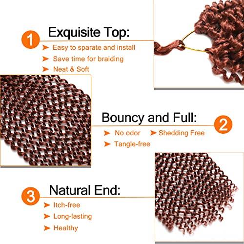 RENJOING 350 Passion Twist Hair 24 Inch 1 Pack Ginger Water Wave Crochet Hair for Passion Twists Long Bohemian Braiding Protective Style Hair Extensions (24 Inch 1 Pack, 350#)