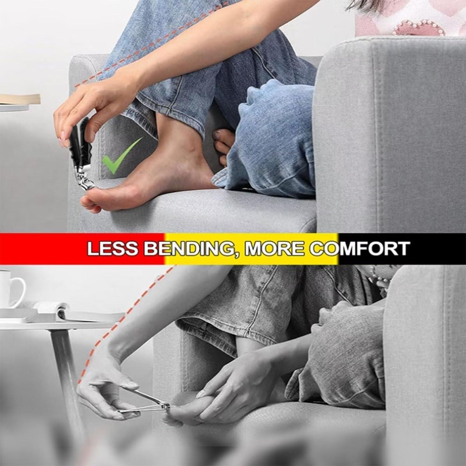 FENGLIE Clipmaster Pro Toe Nail Clippers Clip Master Pro Toenail Clipper Clipmaster Pro Long Handled Toenail Ergonomic Curved Toenail Clippers for Seniors Thick Toenails Men Women(1pcs)