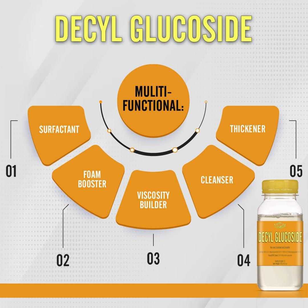 Artekas Innovation Artekas Innovation - DECYL GLUCOSIDE - Gel - for Homemade Cosmetics, Skin Care, Shower Gels, Foaming, Body Soap, Shampoos, Face Cleansers - 4.23 oz