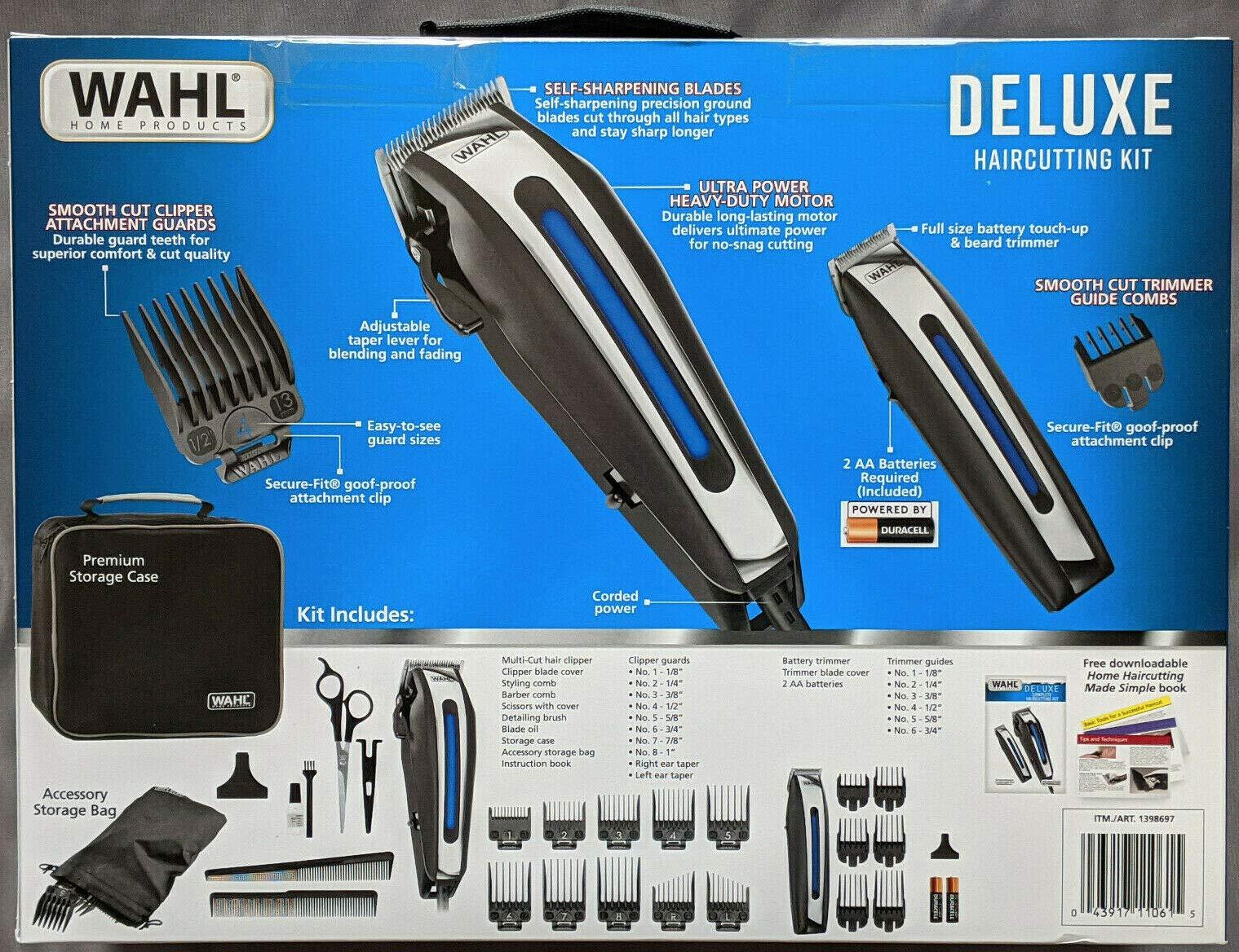 Wahl WAHL Deluxe Complete Hair Cutting Kit 29 Piece Clipper Set with Beard Trimmer -Retail $125+!!! BY AMPLEXPO