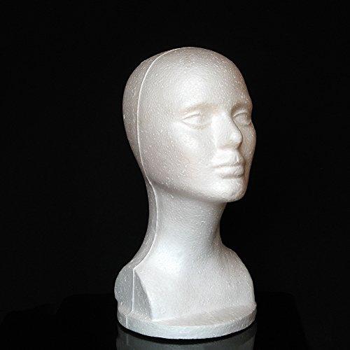 Polytree Polytree Female Foam Mannequin Head Styrofoam Hat Glasses Hair Wig Stand Display Head Model
