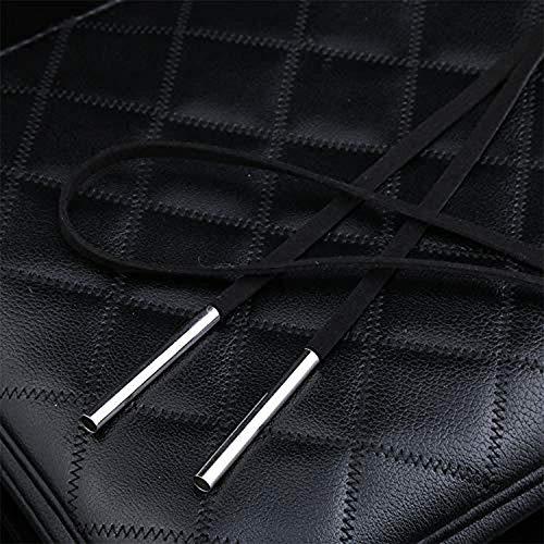 Aimimier Aimimier Bohemia Black Suede Choker Necklace with Bar Pendant Extra Long Necklace Leather Wrap Cord Bowknot Jewelry for Girls (Silver)