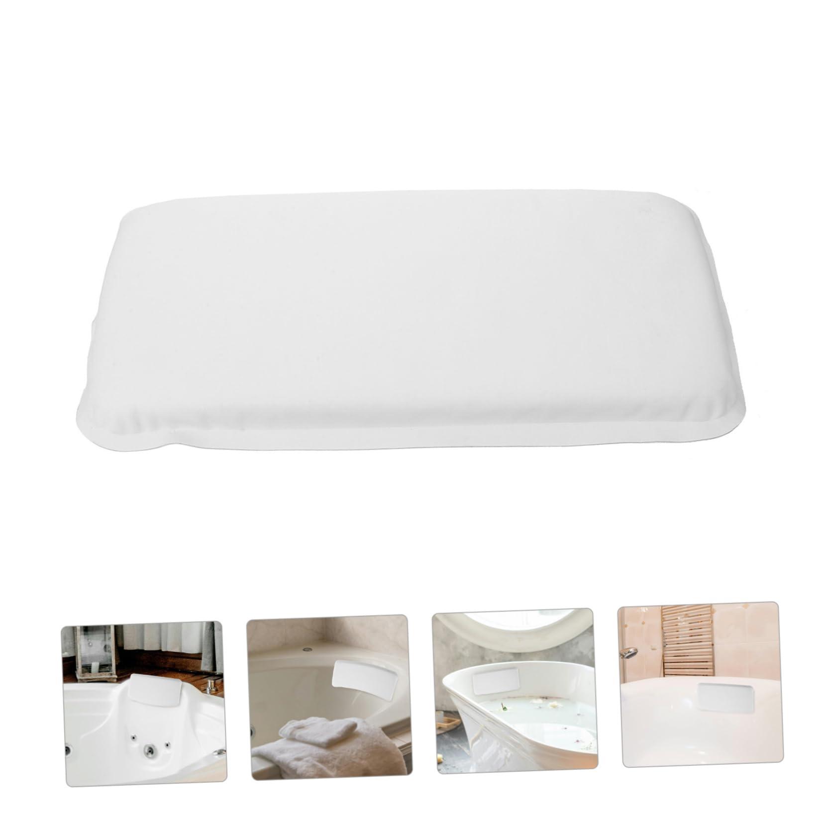 Outanaya Outanaya 1pc Cushion for Bathtub Bath Pillow Cooling Pillow Bath Headrest Lumbar Bath Back Pillow Airplane Pillow Car Seat Neck Support Bath Mat Bed Pillows Sponge Bathtub Pillow White