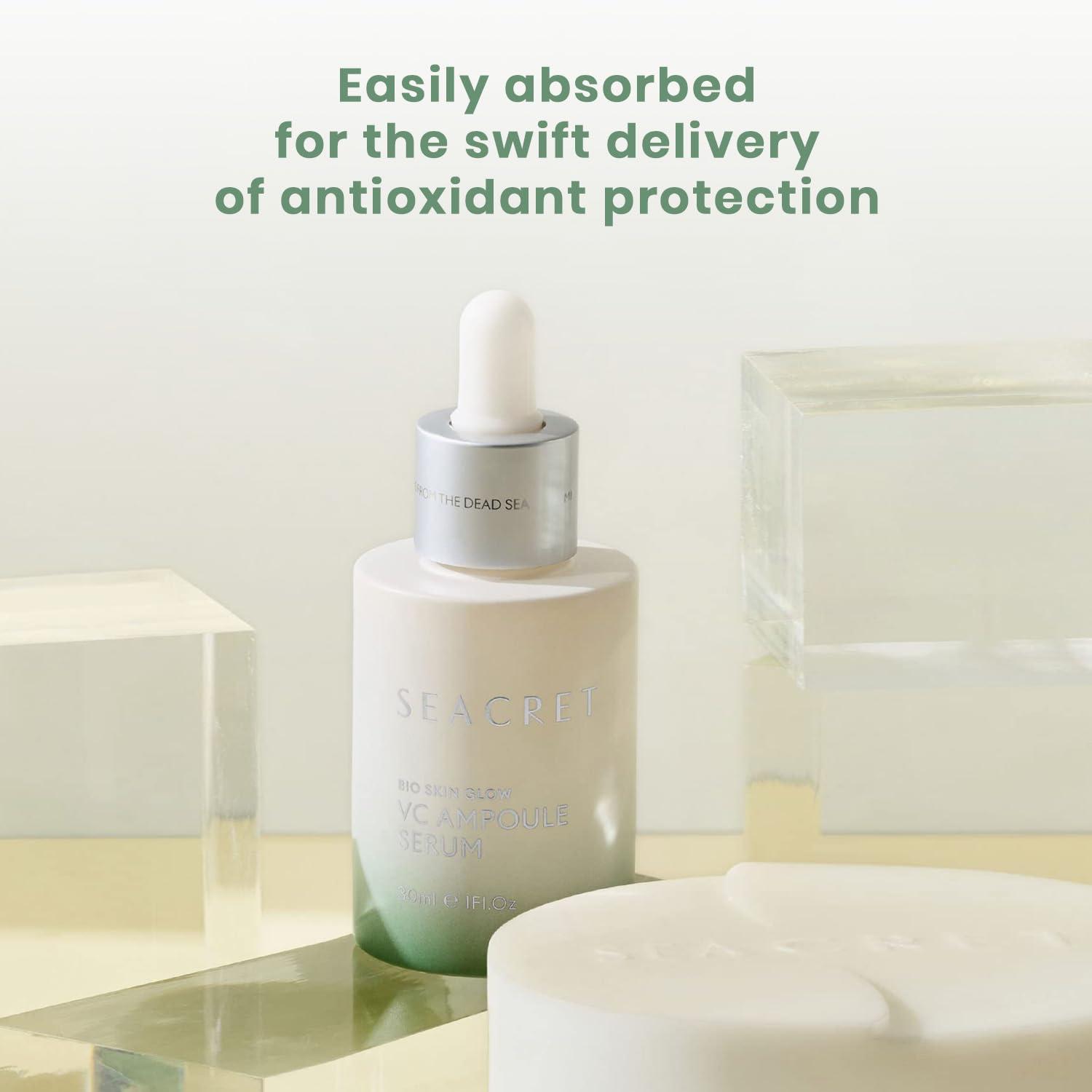 SEACRET SEACRET Face Serum - Bio Skin Glow Concentrated Vitamin C Serum for Face, Ampoule, 1 Fl.Oz 30ml.