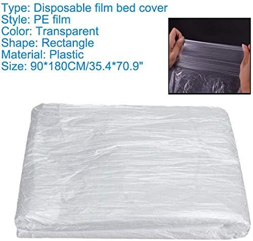 QMZDXH QMZDXH Disposable PVC Beauty Couch Cover, Disposable Bed Sheets Covers, for SPA Massage Bed Treatment Table Sheets Waxing Protection 100 Pcs (90x180cm)
