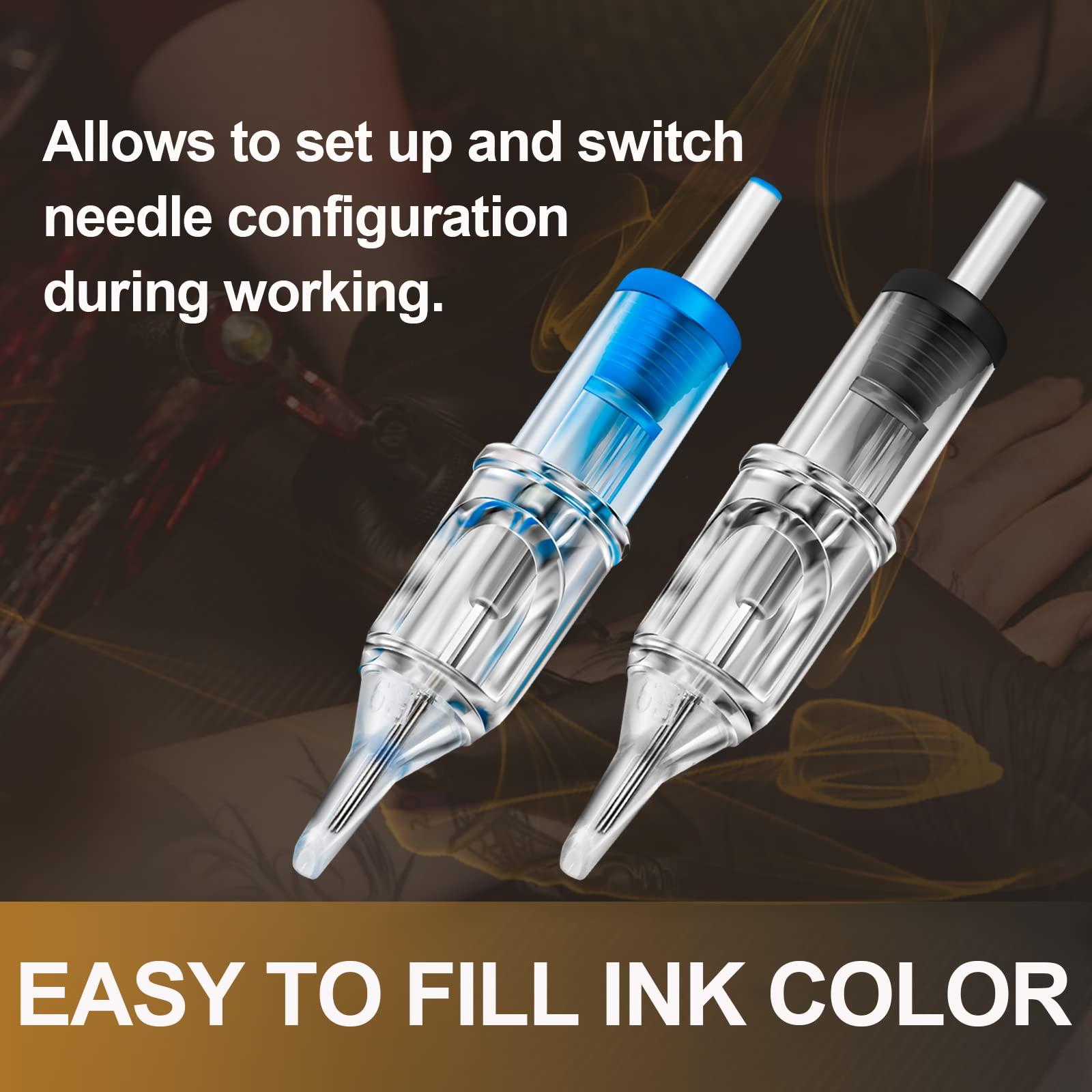 TONBAO Tattoo Cartridge Needles - TONBAO 20pcs Round Shader #12 Standard 1207RS Mixed Size Tattoo Gun Needles