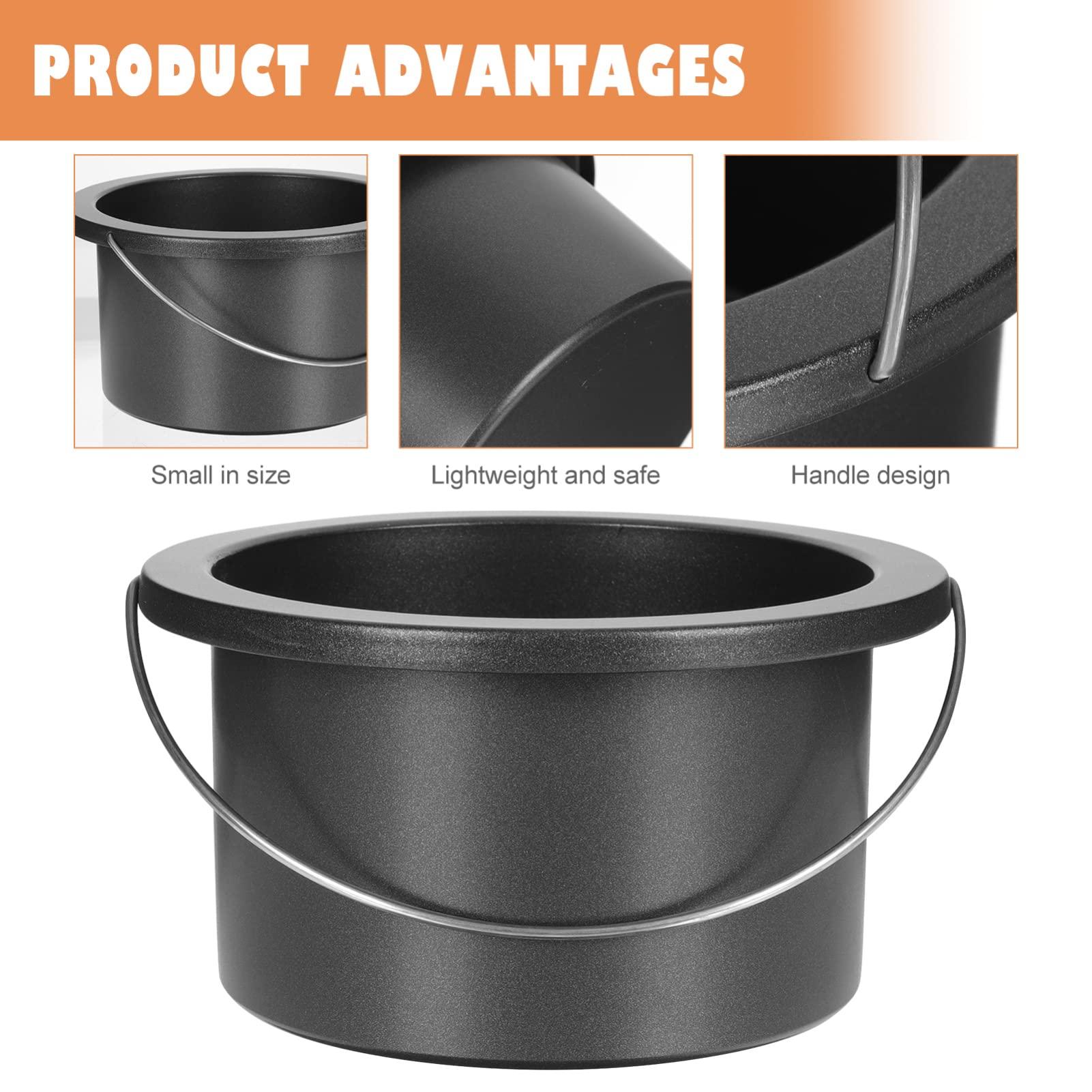 BIUDECO BIUDECO 2 Pcs Wax Melting Machine Inner Pot Hair Removal Wax Warmer Pot Wax Melting Bowl Wax Warmer Replacement Pot Sealing Wax Melting Pot Wax Warmer Inner Pot Wax Melt Pot Aluminum Black