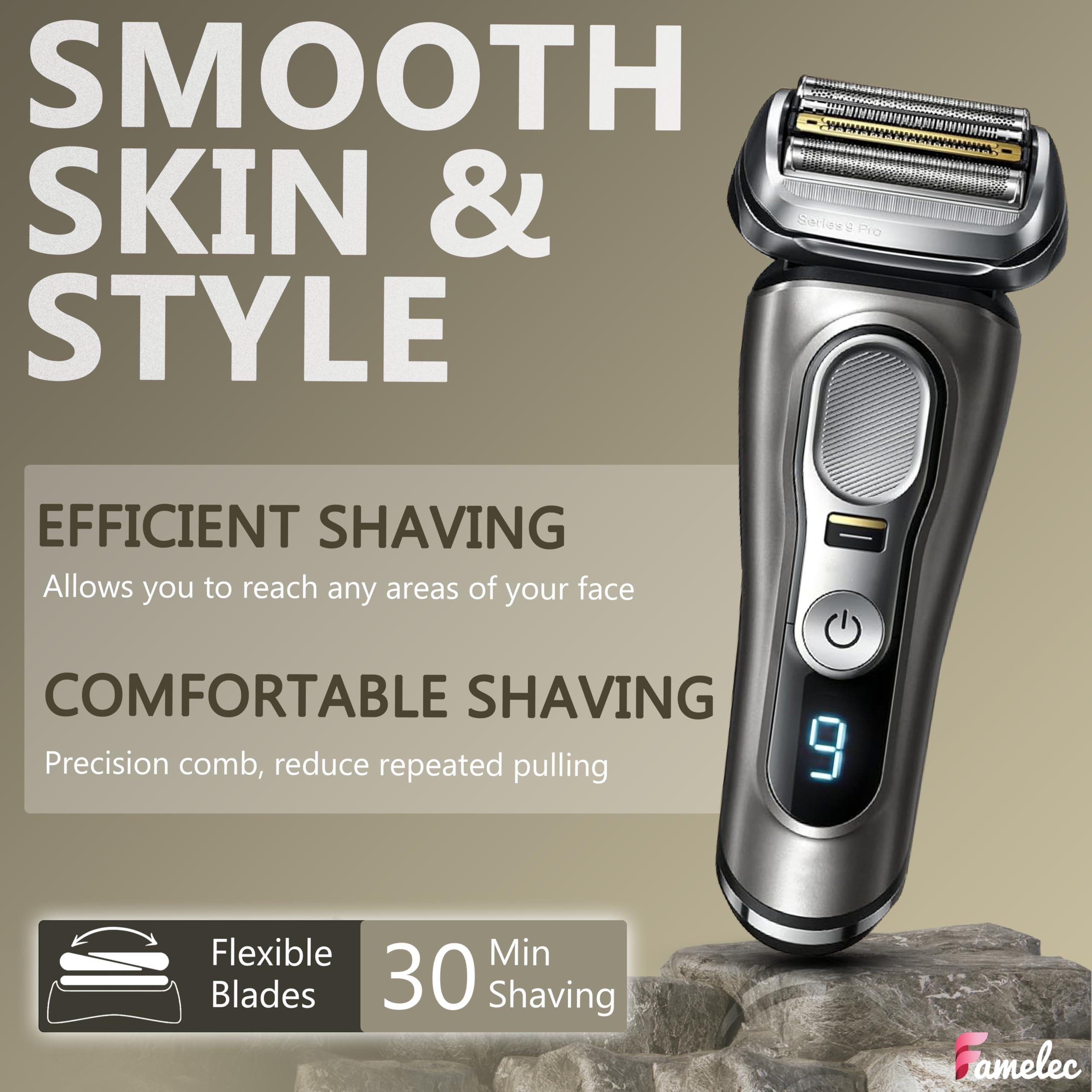 FAMELEC FAMELEC 94M Electric Razor Head for Braun Series 9 Pro, Compatible with Braun Series 9 Replacement Heads, Fit for Braun S9 Sport Replacement Head 9599cc, 9330s Wet&Dry, 9487cc, 9597cc, 9577cc, 9567cc