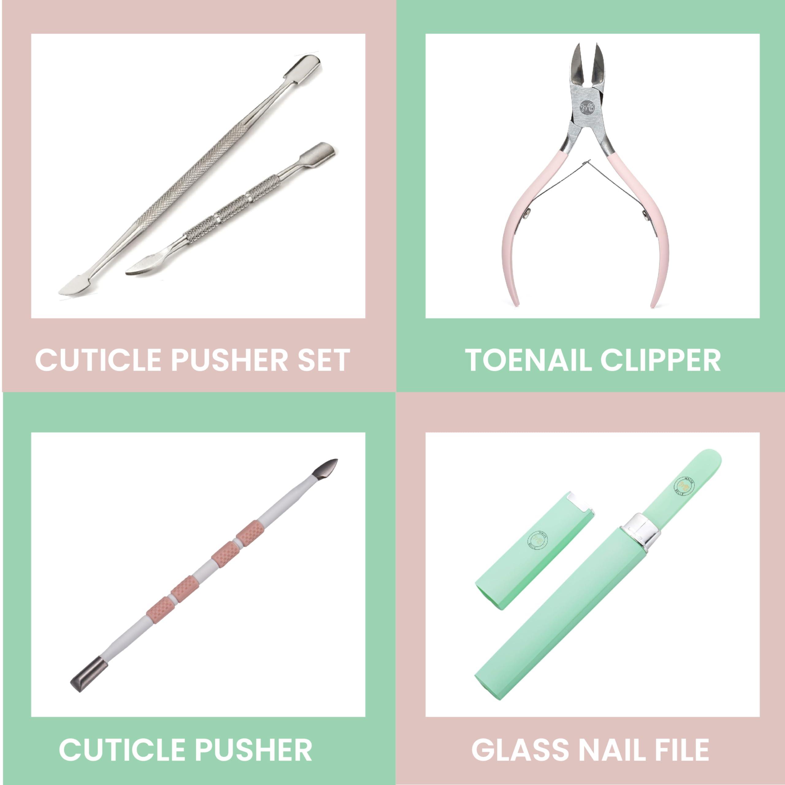 Malva Belle Best Crystal Glass Nail File for Women - Nail File & Travel Case - Nail File Set for Women - Heavy Duty Nail File for Natural Nails, Gel - Professional Nail Shaper - Sunset 3mm