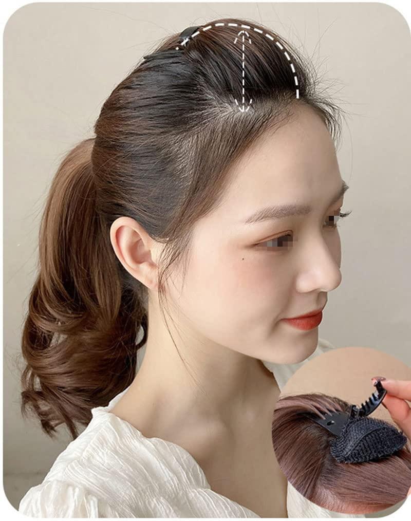 vipolish 8 PCS Black Hair Bump It Up Inserts Set for Women - Sponge Bases, Combs, Clips, and Extensions Accessories for Heightening Hairstyles