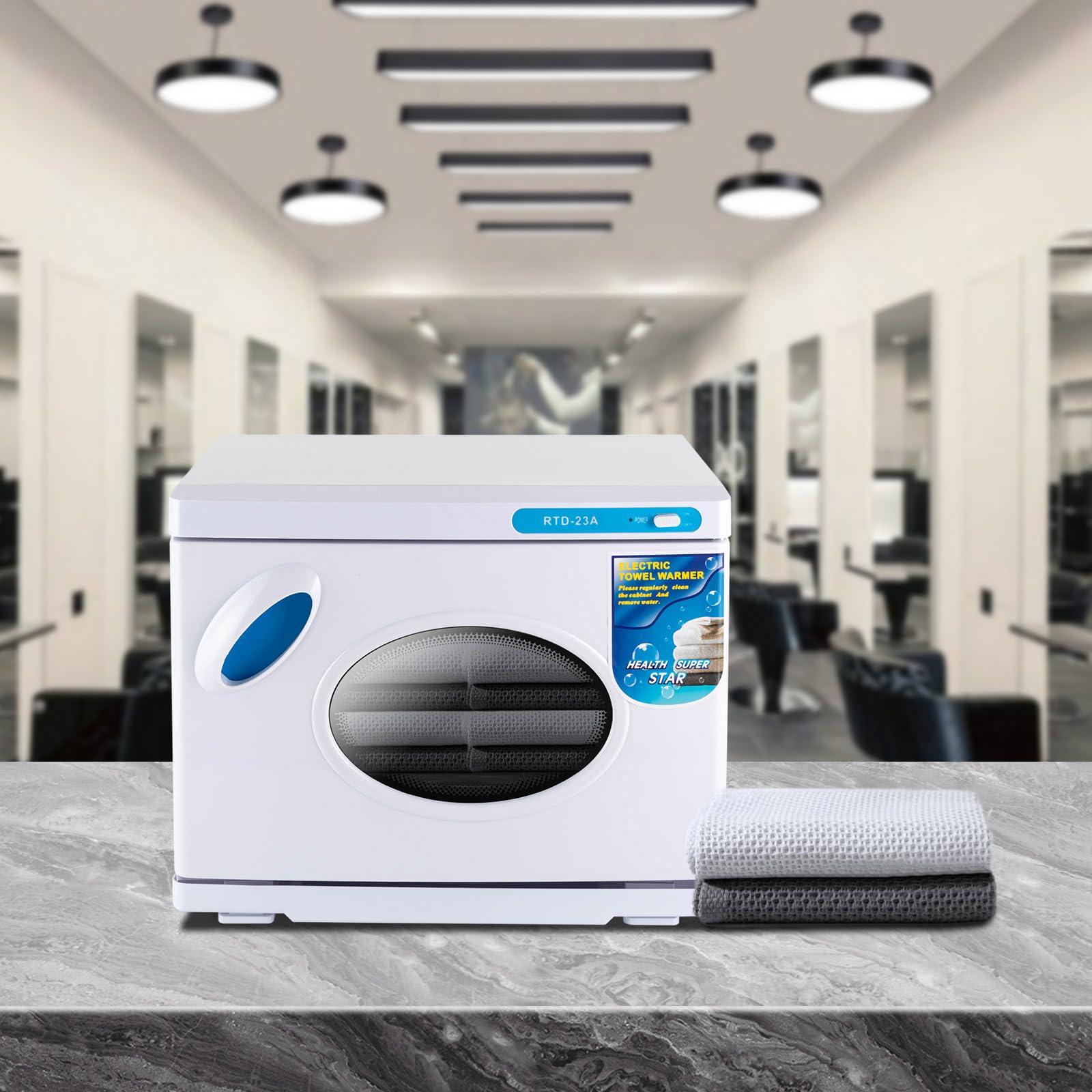 WATEBATH WATEBATH Hot Towel Warmer with clean, Professional 23L Large Capacity Hot Towel Cabinet,Spa Towel Warmers for Facial Massage Salon, Two Stainless Steel Racks