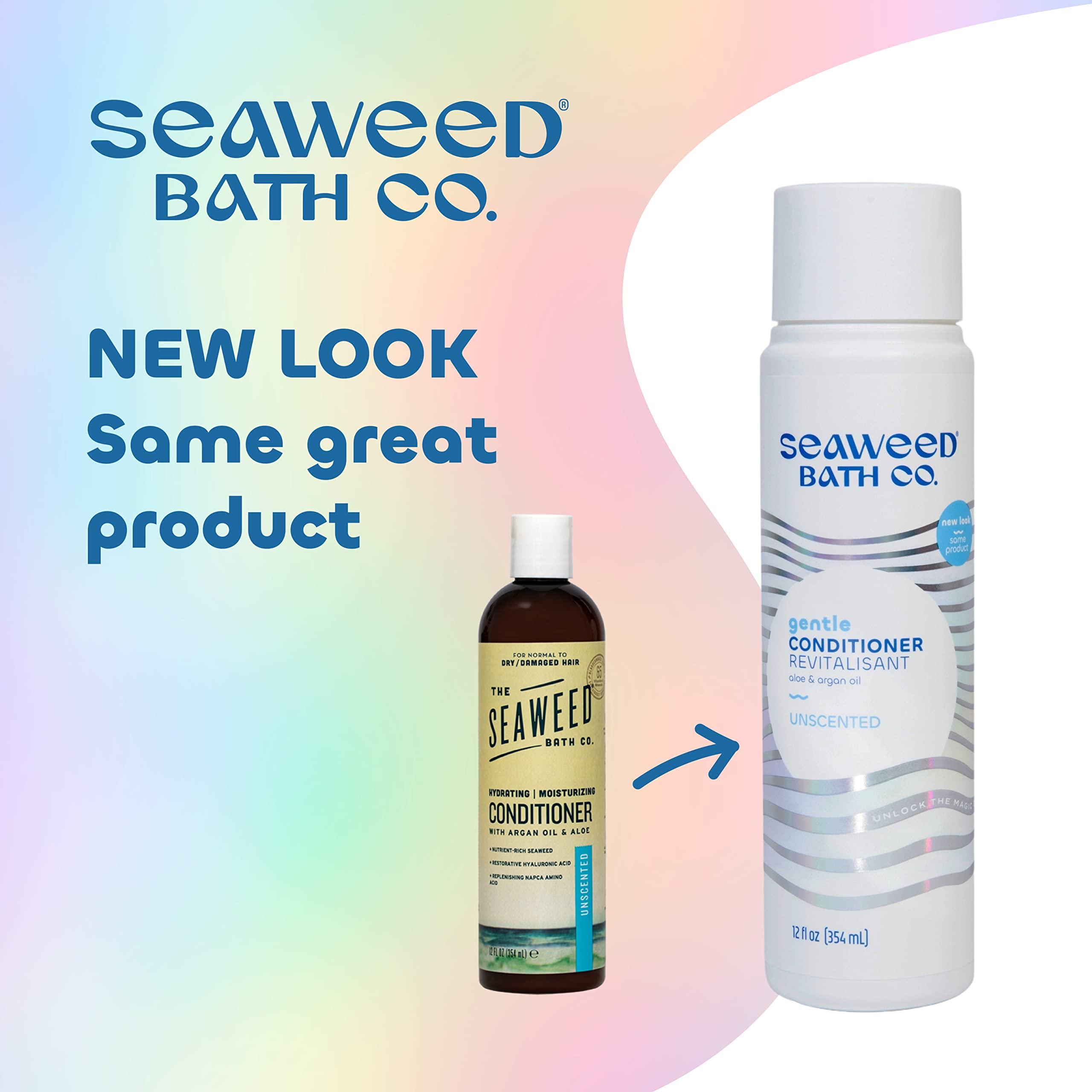 The Seaweed Bath Co. Seaweed Bath Co. Gentle Conditioner, Unscented, 12 Ounce, Sustainably Harvested Seaweed, Aloe, Argan Oil, for Sensitive Scalps