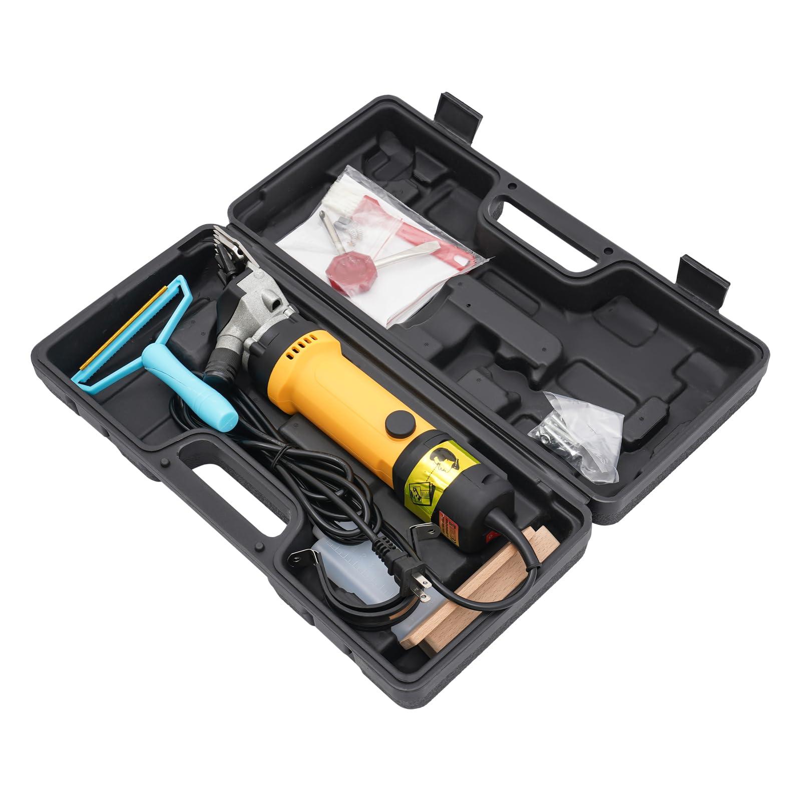 DilraTal DilraTal Portable Electric Shearing Clippers with Adjustable Speed 690W Professional Sheep Shears with Support Bracket for Shaving Fur Wool in Sheep Goats, 2800RPM 110V 50Hz