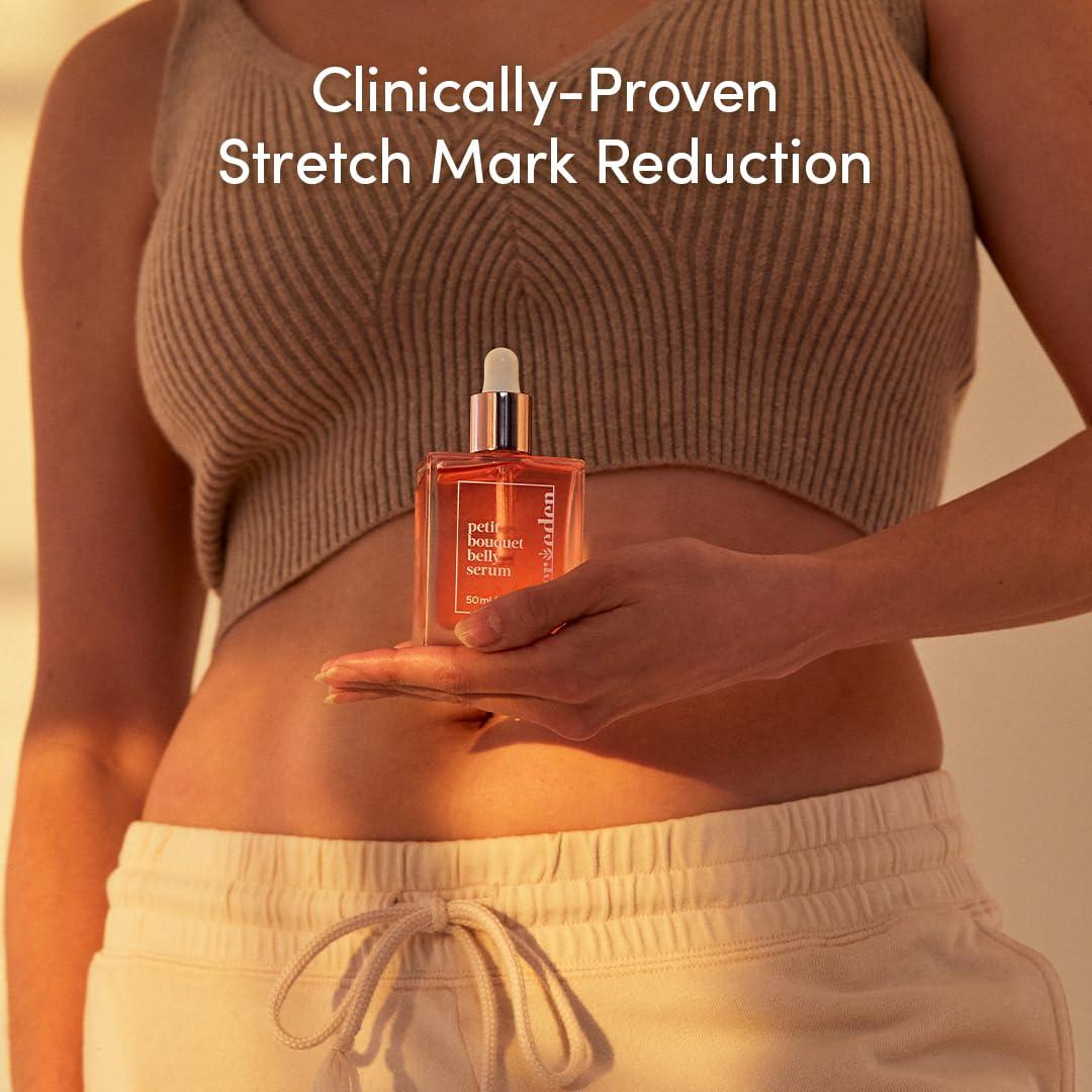 Evereden Evereden Golden Body Serum 3.4 fl. oz. & Petit Bouquet Belly Serum, 1.7 fl oz. | Clean & Vegan Women\'s Belly Oil for Pregnancy and Postpartum Maternity Skincare | Non-Toxic Ingredients