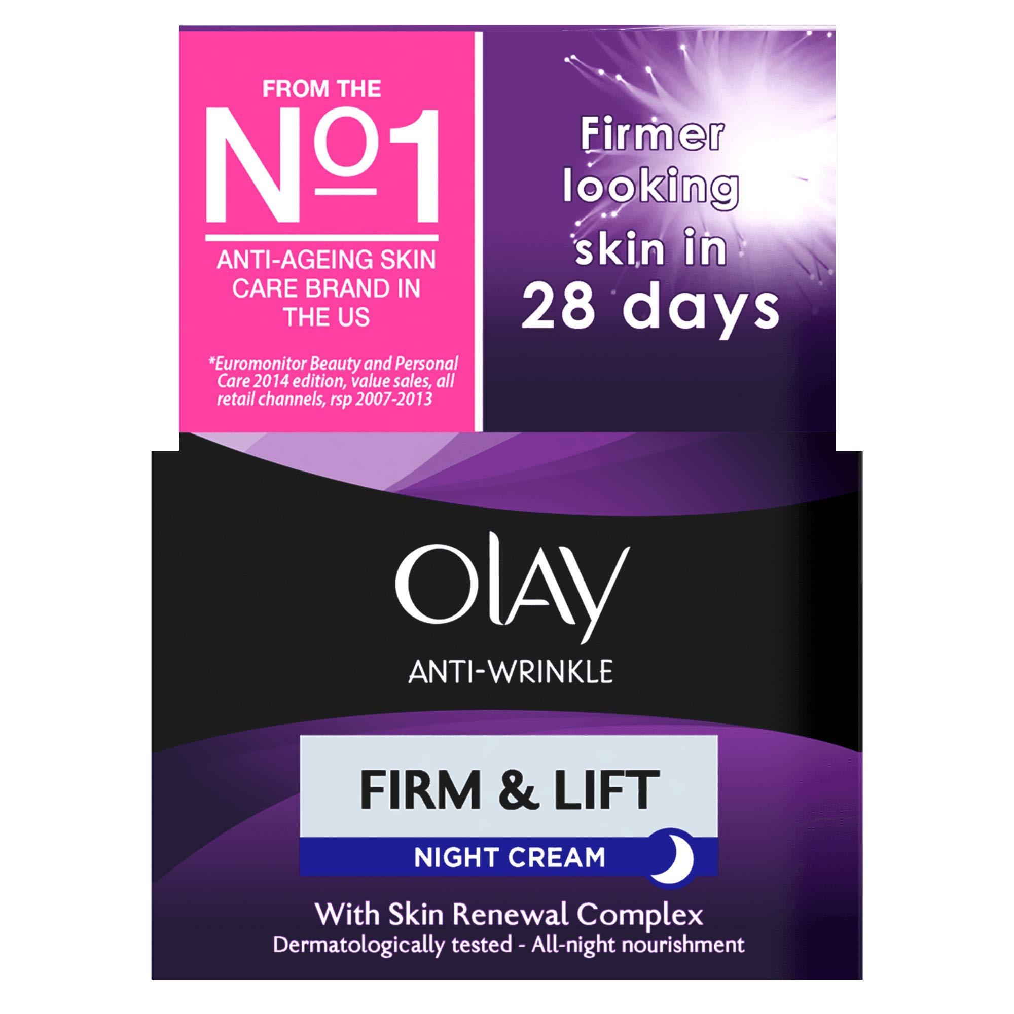 Olay Olay Anti-Wrinkle Firm and Lift Night Cream for 40+, 1.7 Ounce