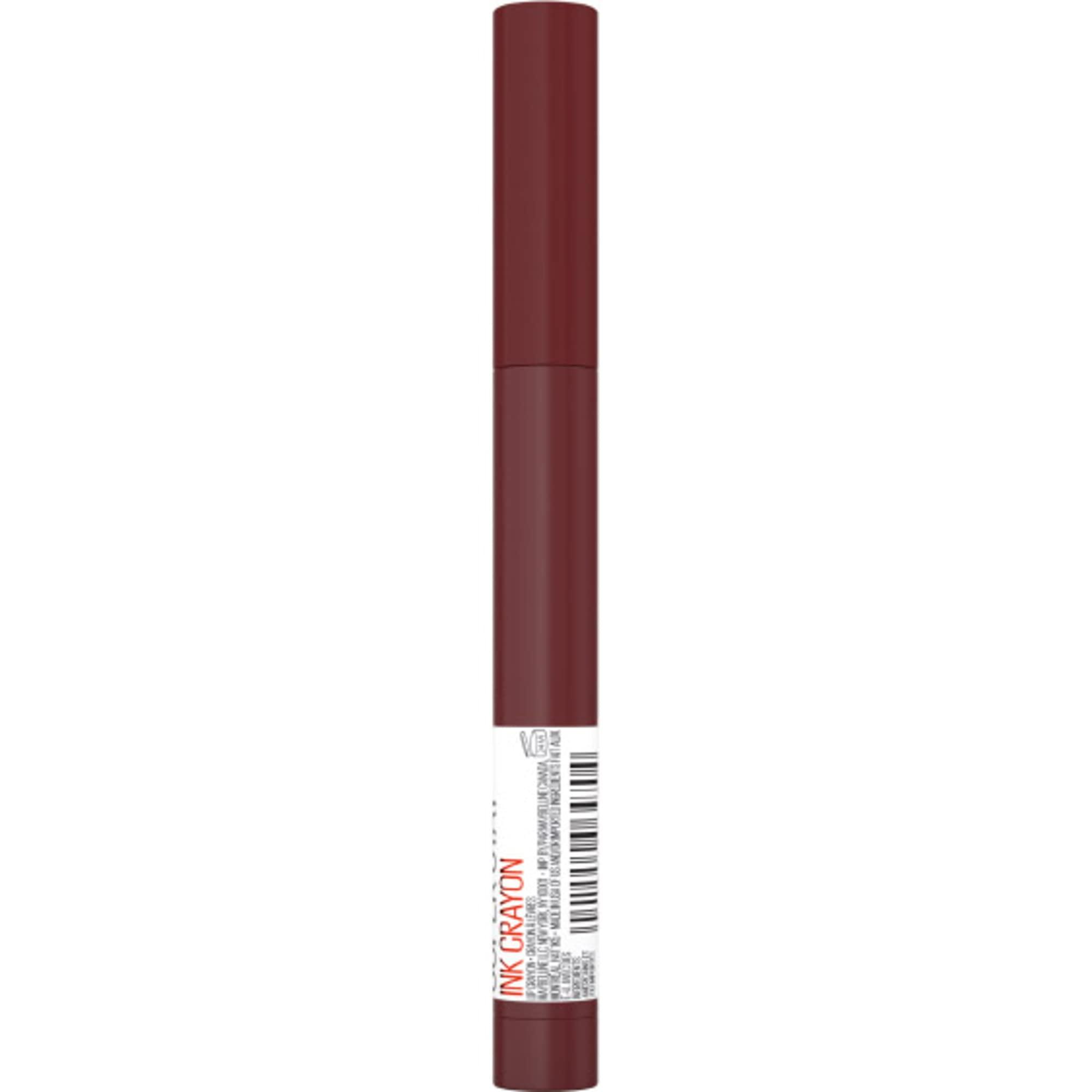 Maybelline New York Maybelline Super Stay Ink Crayon Matte Longwear Lipstick Makeup, 165 Drive The Future, 0.04 oz