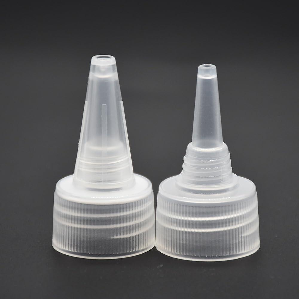 Generic 100pcs/lot 24/410 Clear Long Nozzle Dropper Cap,Cap Twist Off 24mm Use to E Liquid Bottle,Hair Lotions JarHair Gel Water Bottle