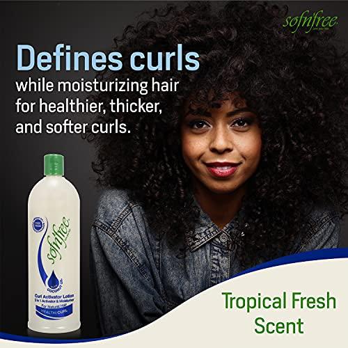 SOF N' FREE Sofn’Free Moisturizer & Curl Activator for Natural Hair, Soft Curls, and Waves 25.36 fl oz / 750ml (2 pack)