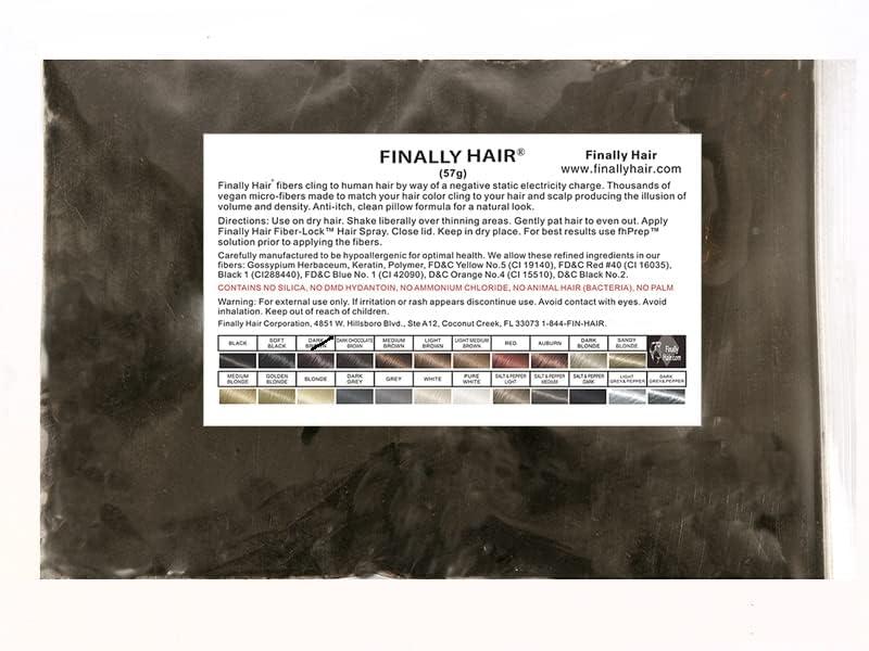 Finally Hair Finally Hair Fibers Refill Bag - 56 Grams of Premium Hair Loss Concealer in a Refill Bag (Dark Brown) WE HAVE 2 DARK BROWN SHADES - SEE PICTURES