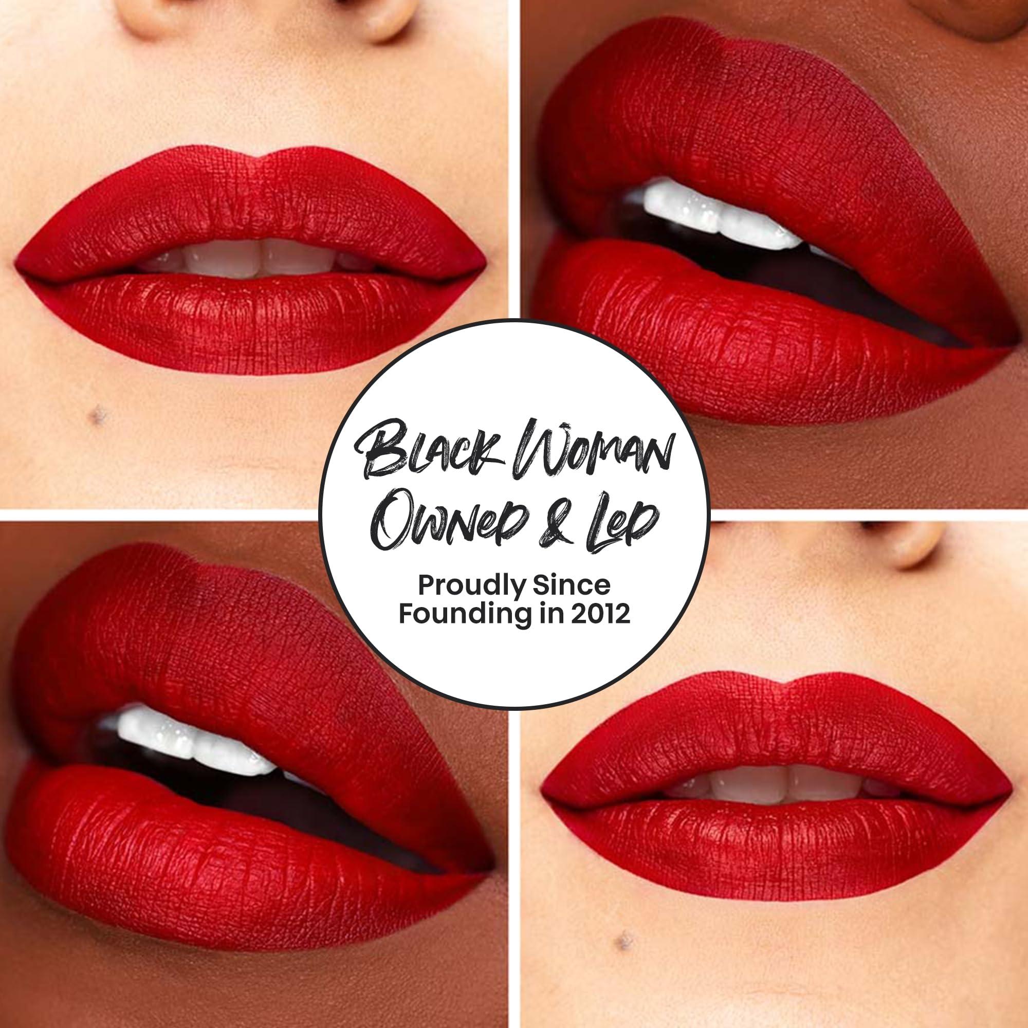 The Lip Bar The Lip Bar - Nonstop Liquid Matte Lipstick 2-Pack, Bawse Lady (Blue Red) - High Pigment - One Swipe - Long Lasting - Jojoba Oil & Vitamin E - Vegan & Cruelty Free - Makeup & Cosmetics - .24 fl oz