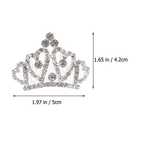 Lurrose Lurrose 4 Pcs Mini Tiara Hair Comb Princess Tiara Comb Princess Comb Shiny Rhinestone Tiara Crystal Rhinestone, Tiara Crystal Headband for Girls