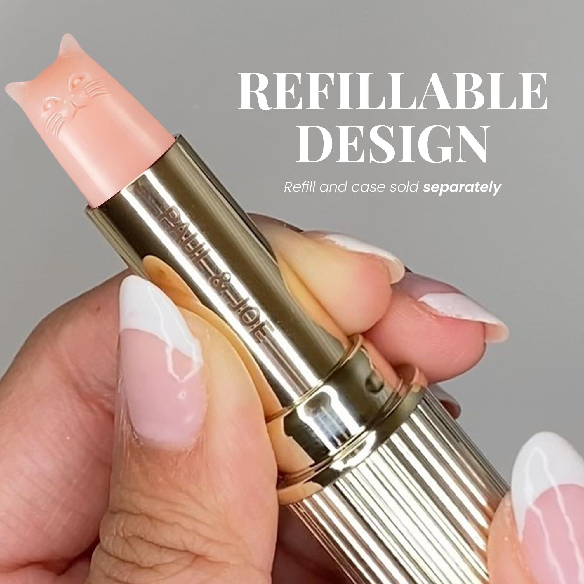 Paul & Joe Paul & Joe Treatment Lipstick Refill Only, Case Sold Separately, Cat-Shaped Light Pink Lipstick for Lip Care & Repair, Lip Moisturizer with Collagen and Orange Honey, 401 Treatment Lipstick, 0.09 oz