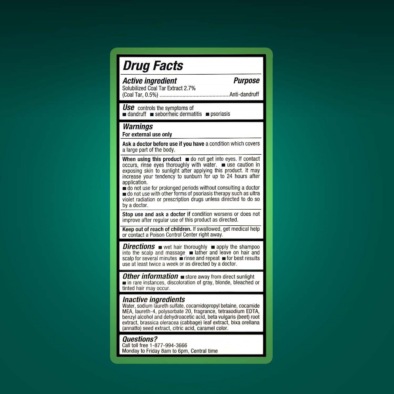 Mediscap Medicasp Coal Tar Gel Dandruff Shampoo to Treat Seborrheic Dermatitis Psoriasis 3 Pack 6 oz