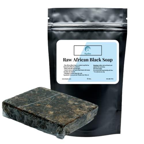 Kyabo Raw African Black Soap 10 lb. - 100% Pure Natural Organic From Ghana | Body Wash, Face Cleanser, Hair & Soap Bulk