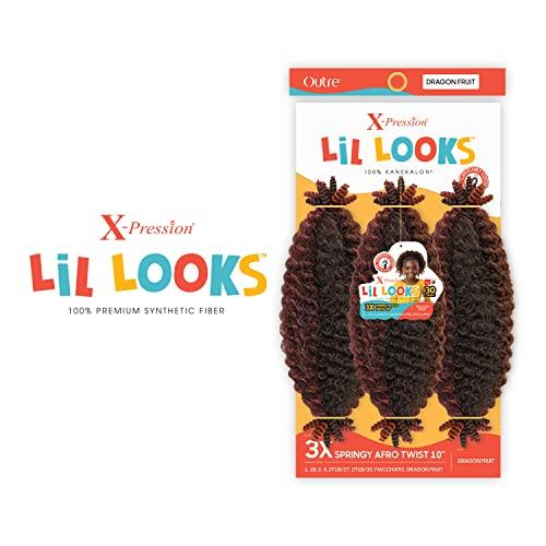 Outre Outre Crochet Braids X-Pression Lil Looks Springy Afro Twist 10" (Pack of 3, DRAFRU)