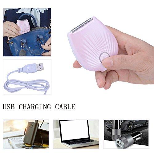Zeerkeer Electric Razor for Women, ZEERKEER Lady Shaver, Rechargeable & Waterproof Women Shaver, Hair Removal Trimmer Use Wet or Dry (Pink)