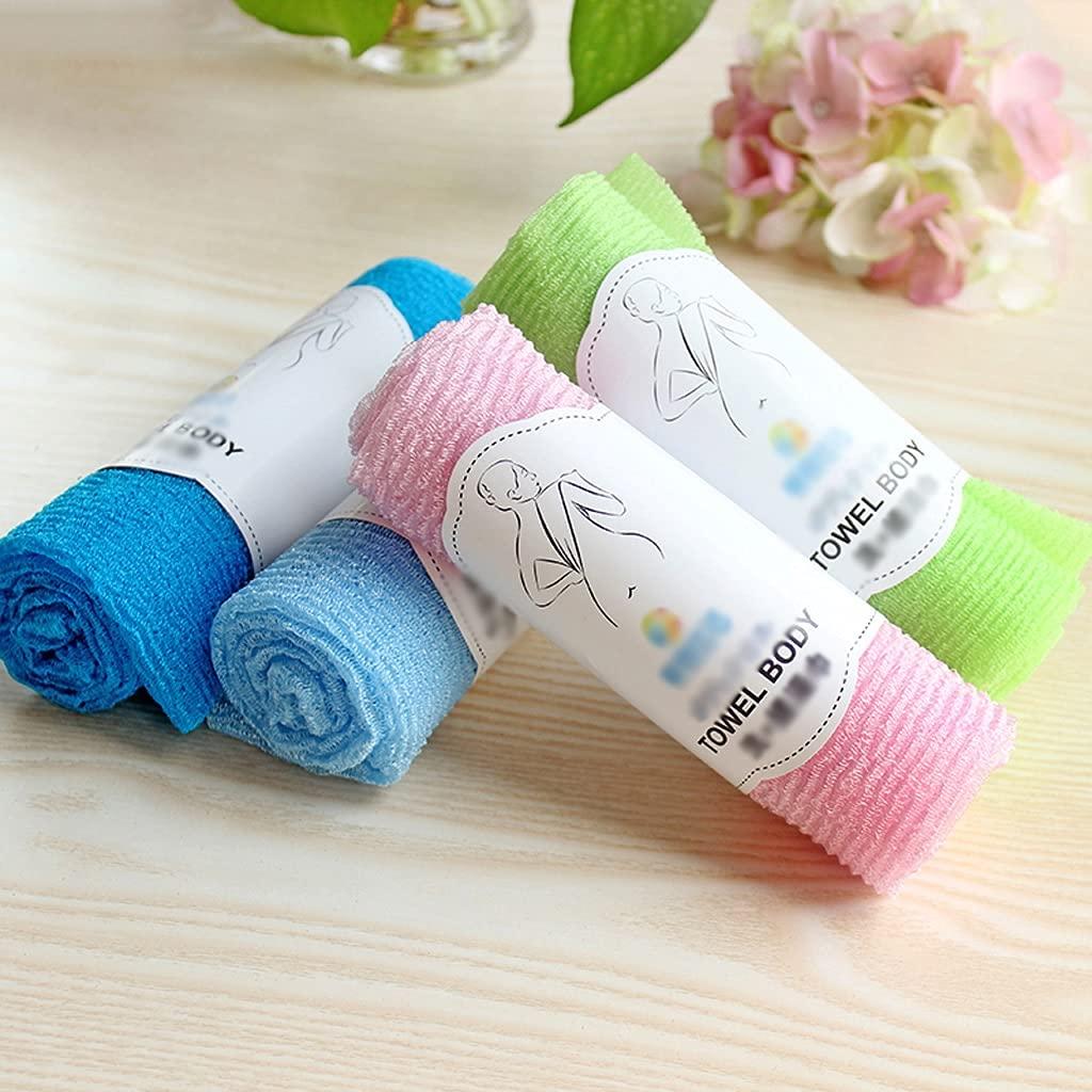 YAYA2021-SHOP Exfoliating Washcloths 3Pcs Exfoliating Shower Towel Body Scrubber Shower Towels Nylon Bath Towel Shower Washcloth for Effective Exfoliation, Rinses Clean, Lightweight Exfoliating Towel for Body