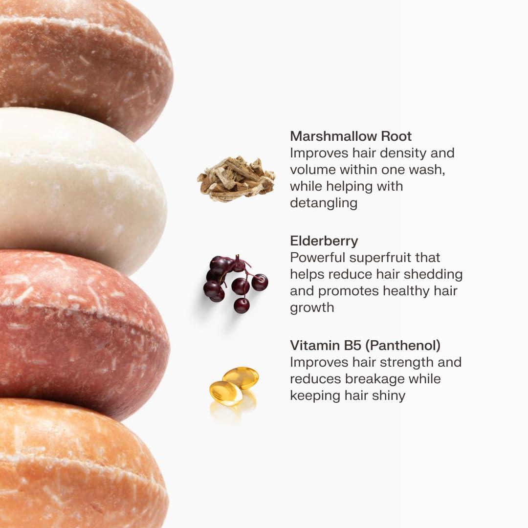 The Earthling Co. The Earthling Co. Shampoo Bar - Promote Hair Growth, Strengthen & Volumize All Hair Types - Paraben & Sulfate Free formula with Natural, Vegan Ingredients for Dry Hair (Wild Vanilla, 3 oz)