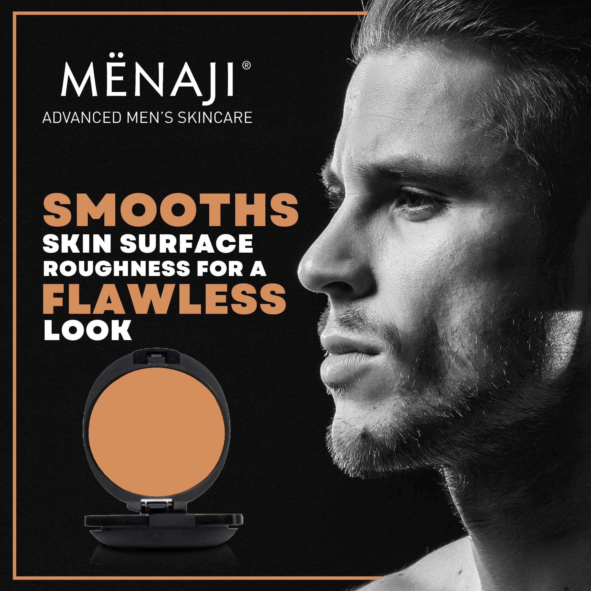 Menaji MNAJI Anti-Shine Powder (HDPV) - Anti-Shine Face Make-Up for Men - Natural Looking Makeup - Mens Cosmetics - Sunless Tan