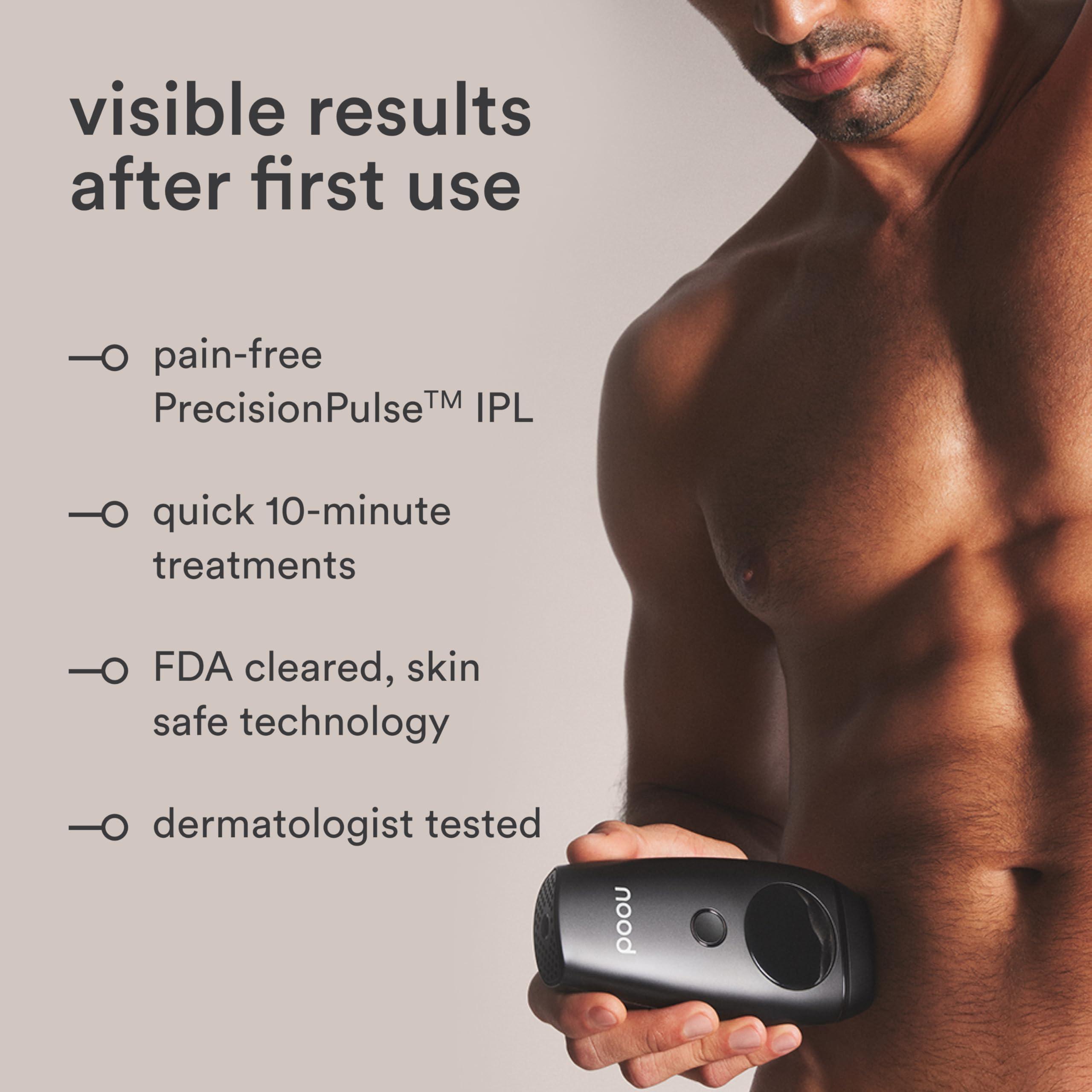 Nood NEW Flasher 2.0 by Nood, IPL Laser Hair Removal Device for Men and Women, Pain-free and Permanent Results, Safe for Whole Body Treatment - Matte Black