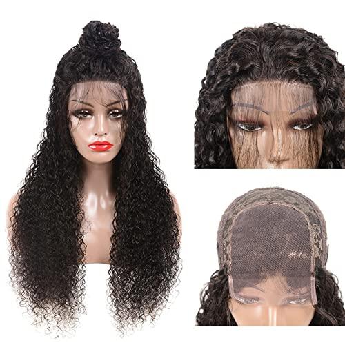 YUHUAWF YUHUAWF Wigs Raw Indian Hair Deep Curly Human Hair Wigs 4x4 Lace Closure Wig 8-30inch Wet and Wavy Curly Lace Front Human Hair Wigs for Women for Daily Party
