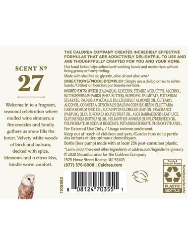 Caldrea Caldrea Hand Lotion, For Dry Hands, Made with Shea Butter, Aloe Vera, and Glycerin and Other Thoughtfully Chosen Ingredients, Gilded Balsam Birch Scent, 10.8 oz