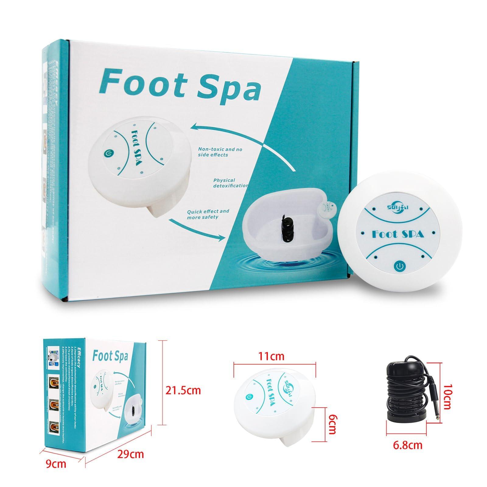 Qneicodess Ionic Foot Cleanse Ion Detox Foot Bath Machine, Foot Detox Spa Ion Cleanse Chi Machine for Home Use Beauty Club Salon, Regain Health & Vitality(Tub Not Include) (White)