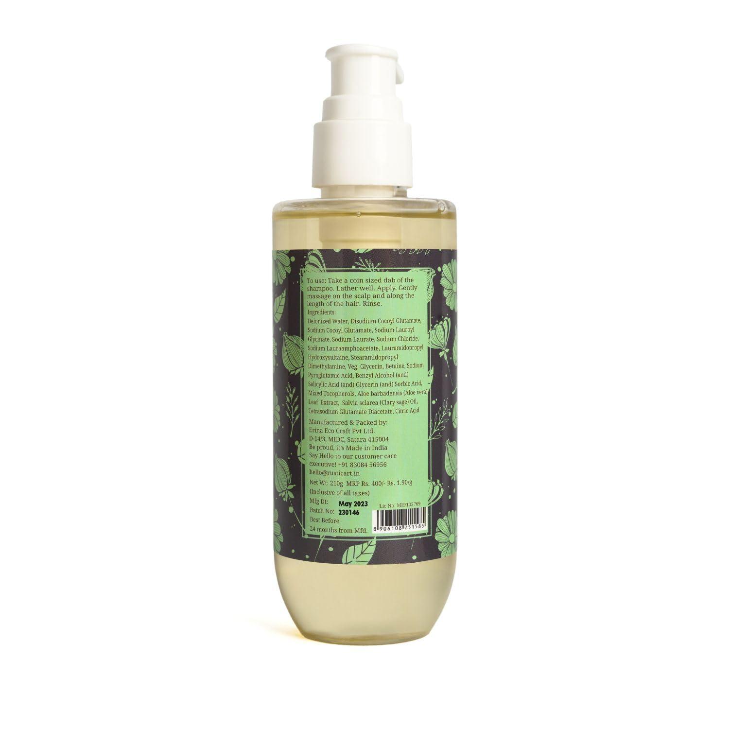 Rustic Art Rustic Art Biodegradable Shampoo | SLS & Paraben Free (Aloe Clary Sage Shampoo)