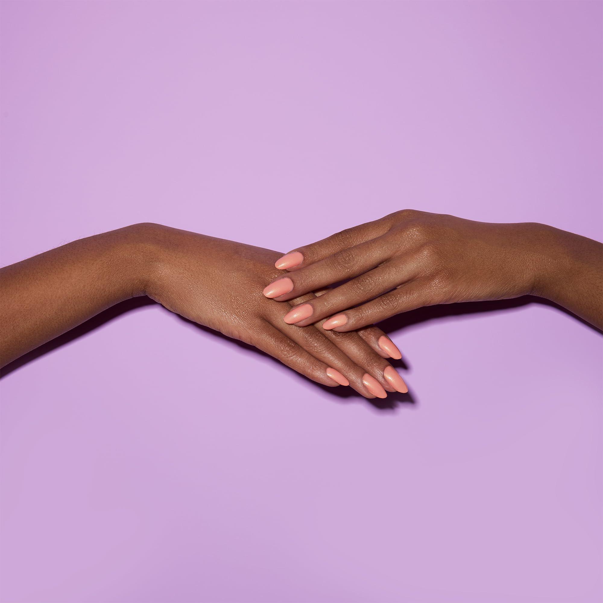 Dazzle Dry Dazzle Dry Mini Kit 4 Step System - Sunset Glow - A semi-sheer peach with a subtle orange/gold shimmer. Semi-sheer shimmer. (5 Piece Kit / 5 Manicures)