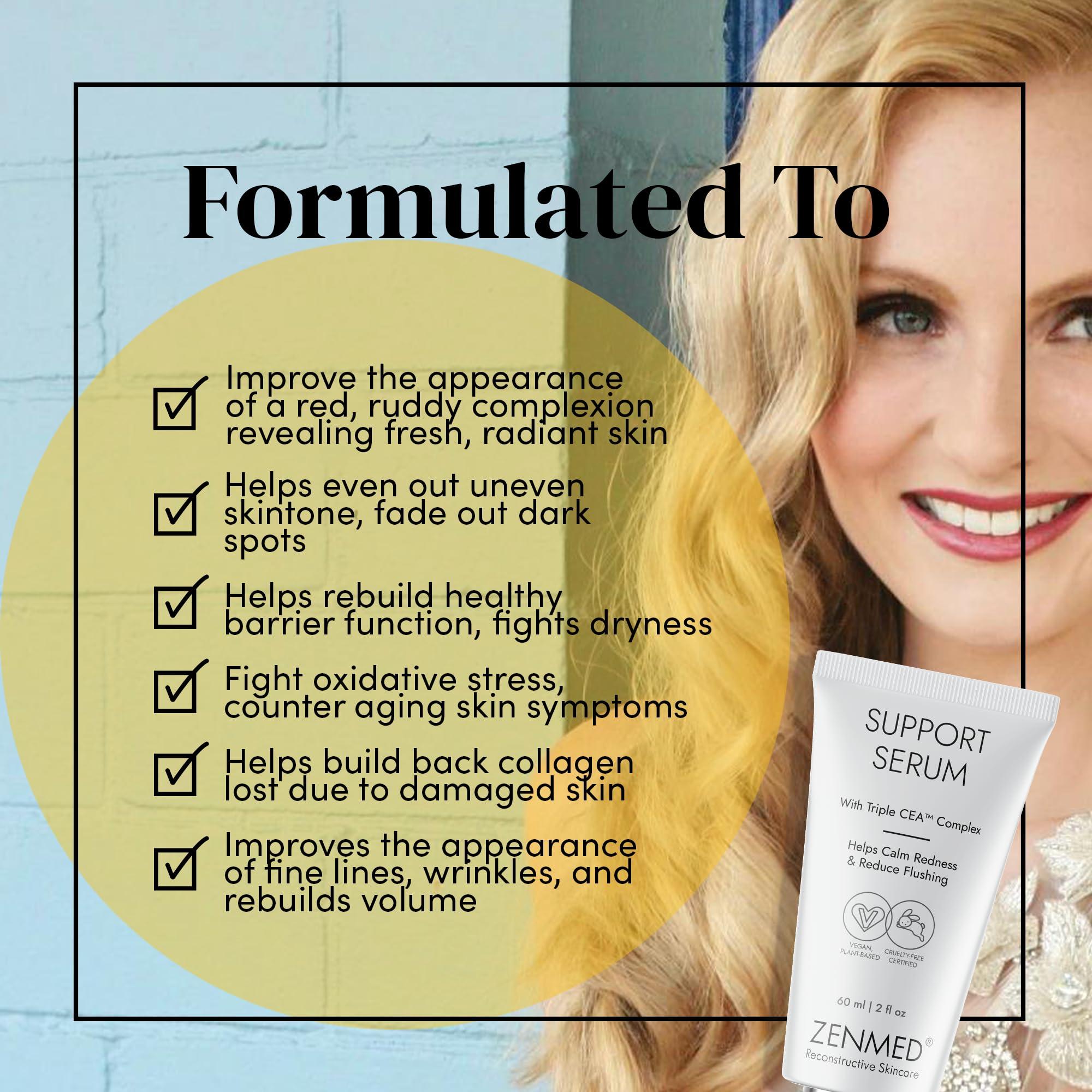 ZENMED ZENMED Hydrating Support Serum for Face - Serum for Face | Anti-Aging Facial Serum with Collagen - Face Serum for Women - 2 oz.