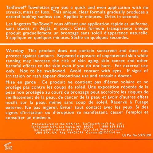 Tan Towel TanTowel Full Body Tan Towelettes - 5 Pack, Dark, 0.5 Fl Oz (Pack of 5)