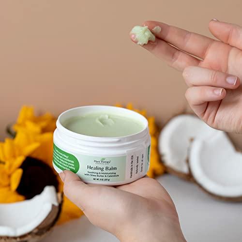 Plant Therapy Plant Therapy Healing Balm 8 oz 100% Pure & Natural, Nutrient-Rich Botanical Formula, Soothing Ingredients: Shea Butter, Tamanu Oil, and Calendula Extract