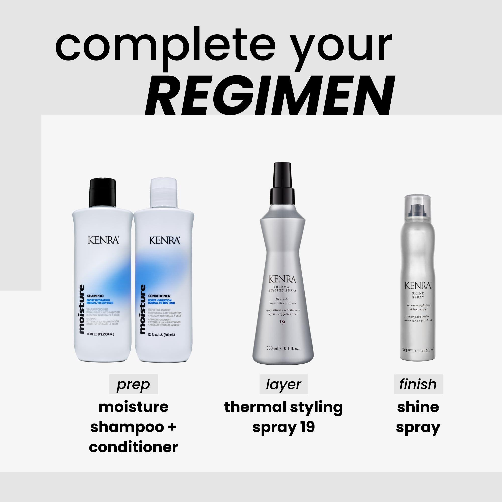 Kenra Professional Kenra Thermal Styling Spray 19 | Heat Protection Spray | Firm Hold Heat-Activated Spray | Tames Frizz, Flyaways & Adds Shine | All Hair Types | 10 fl. Oz