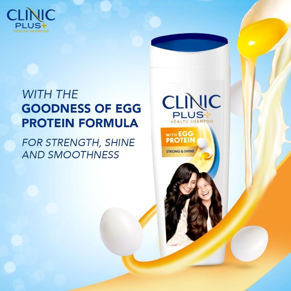 shruti Generic C-li\'n.ic P-lu\'s Strength & Shine Shampoo with Egg Protein for Strength, Shine and Smoothness, 355 ml