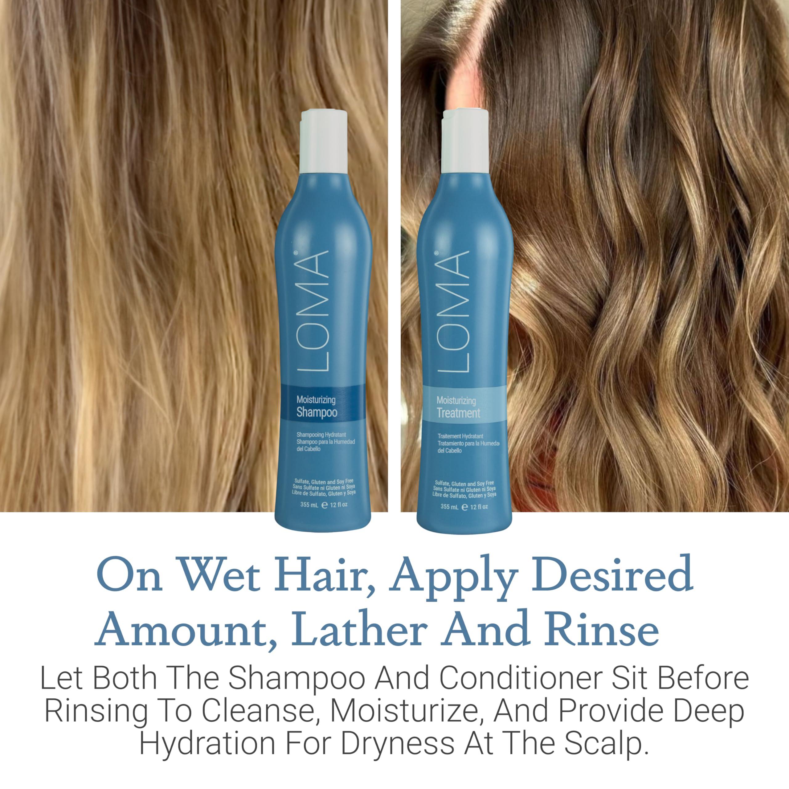Loma Hair Care Loma Hair Care Moisturizing Shampoo & Treatment Duo, 12 Fl Oz each