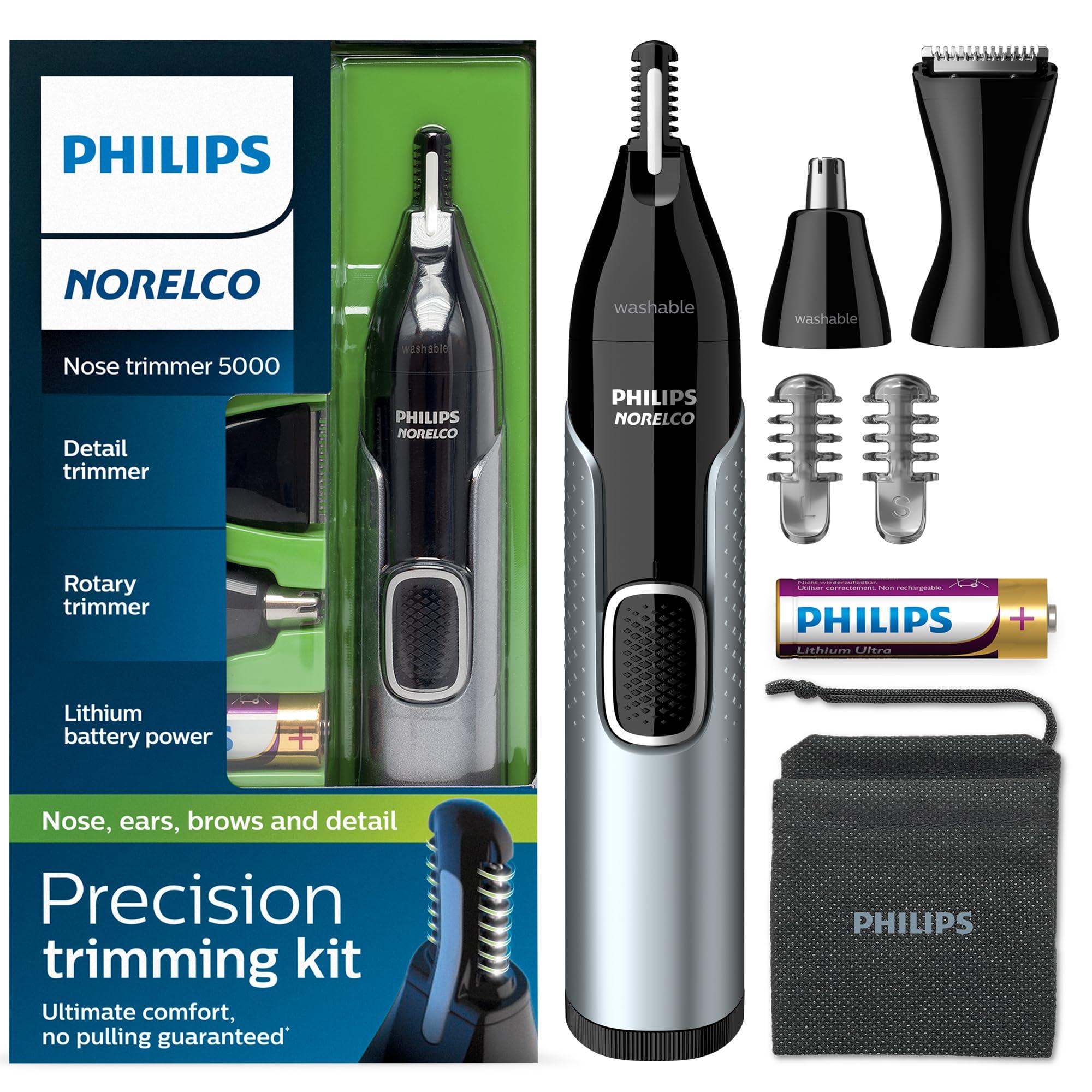Philips Norelco Philips Norelco Nose Trimmer 5000, for Nose, Ears, Eyebrows, Black and Silver, NT5600/42