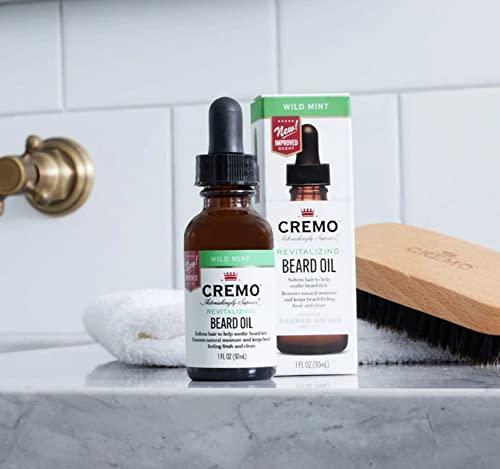 Cremo Cremo Beard Oil, Revitalizing Wild Mint, 1 fl oz - Restore Natural Moisture and Soften Your Beard To Help Relieve Beard Itch