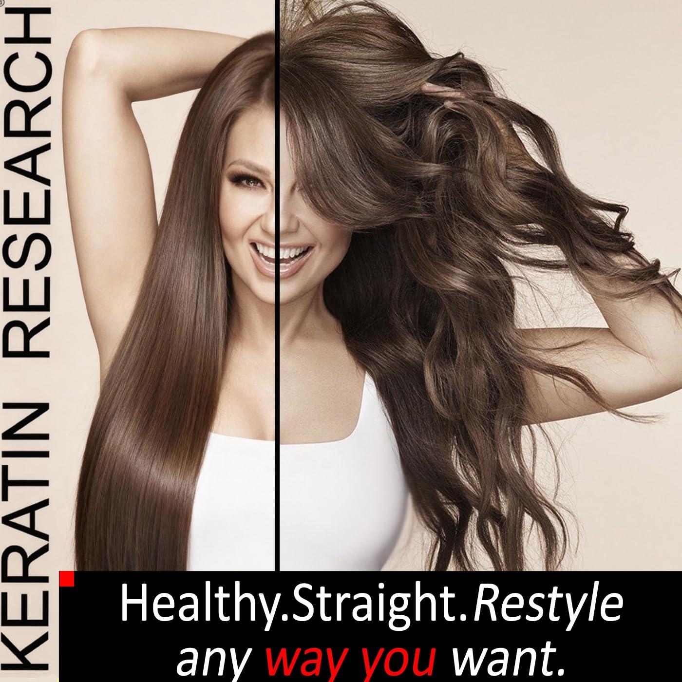 KERATIN RESEARCH Keratin Research Complex Brazilian Keratin Hair Argan Oil Blowout Treatment Professional Results Straightening and Smoothing Hair Queratina Keratina